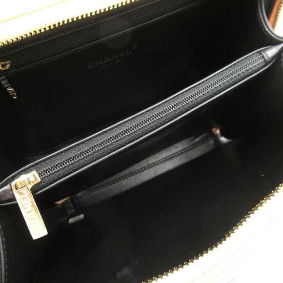 Chanel CC Filigree Vanity Chain Shoulder Bag Caviar Skin Beige/Black - Picture 7 of 8